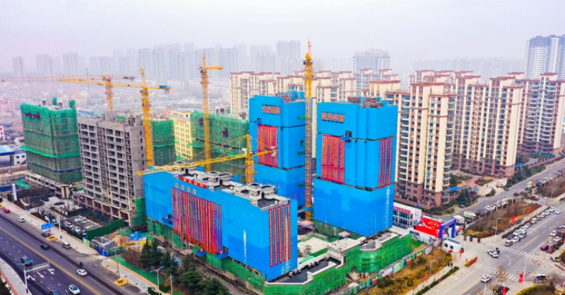 藍岸郡景產權型人才住房項目封頂